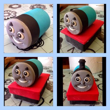 Tarta y tutorial Tren Thomas en fondant