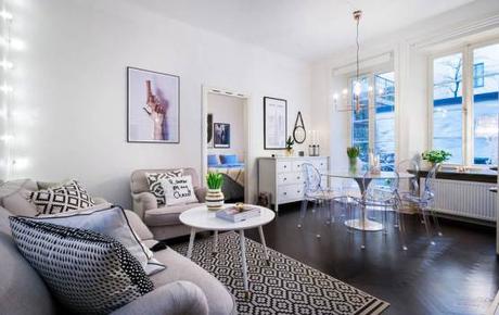 interiores de pisos pequeños decoración pisos pequeños decoración nórdica escandinava cocinas pequeñas en L cocinas pequeñas cocinas nórdicas cocinas con encimera de madera cocinas blancas modernas blog decoración de interiores 