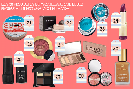 Los 30 productos de maquillaje que debes probar al menos una vez en la vida Los 30 productos de maquillaje que debes probar al menos una vez en la vida