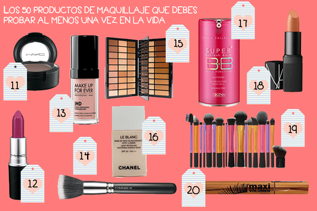 Los 30 productos de maquillaje que debes probar al menos una vez en la vida Los 30 productos de maquillaje que debes probar al menos una vez en la vida