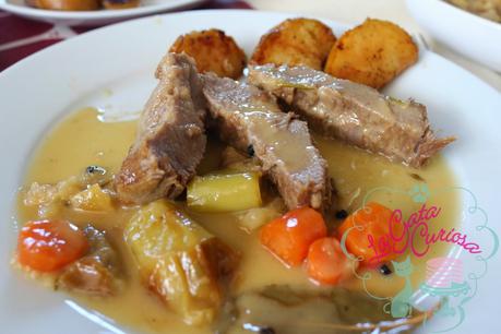 PLUMA IBERICA EN ESCABECHE CON MANZANAS REINETAS