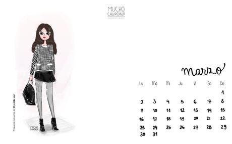 calendario salvapantalla marzo