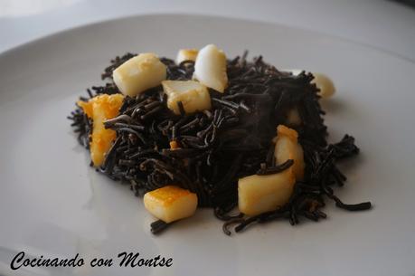 Fideuá negra con sepia