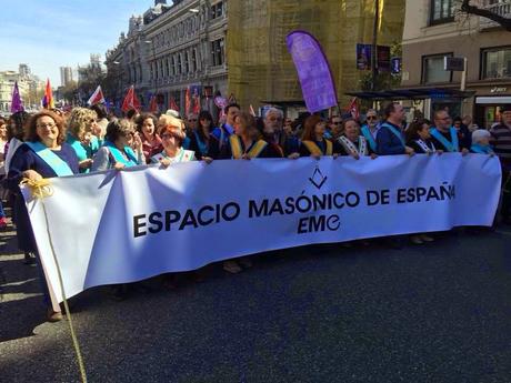 Participación masónica en la manifestación del 8 de Marzo