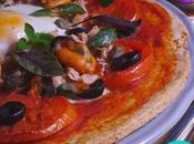 Pizza mejillones huevo