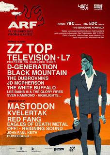 Distribución por días del Azkena Rock Festival 2015