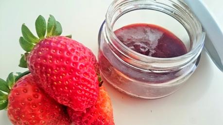 Salsa de fresa vegana