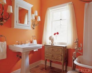 Ideas para baño naranja