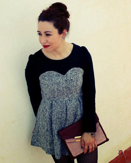 Minivestido de Paño-Tweed Minidress-Tweed Mini Robe