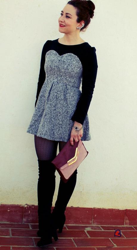 Minivestido de Paño-Tweed Minidress-Tweed Mini Robe