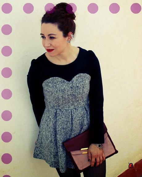 Minivestido de Paño-Tweed Minidress-Tweed Mini Robe