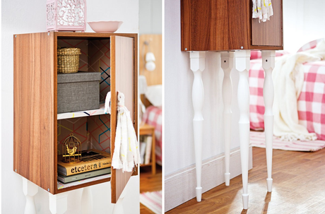 Un romántico dormitorio con reciclado y diy