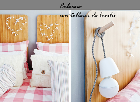 Un romántico dormitorio con reciclado y diy