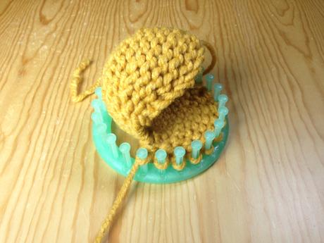 Tejidas las 6 partes de la bola en telar