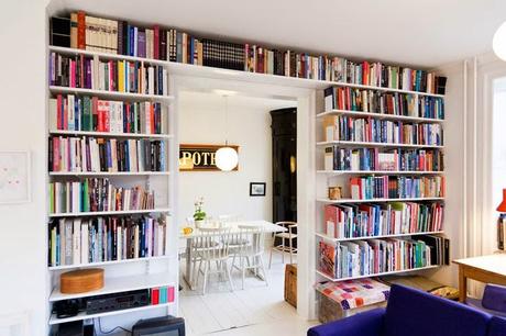 Decoración con estanterías de libros