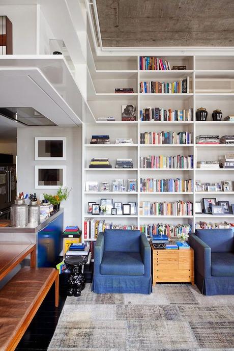 Decoración con estanterías de libros