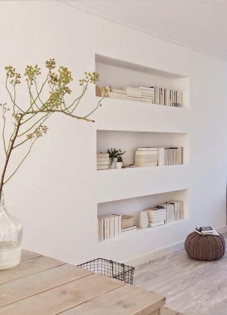 Decoración con estanterías de libros
