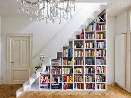 Decoración con estanterías de libros