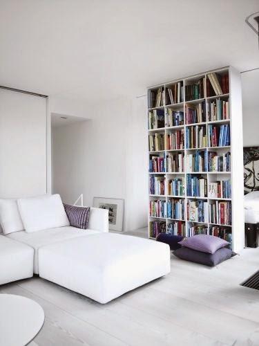 Decoración con estanterías de libros