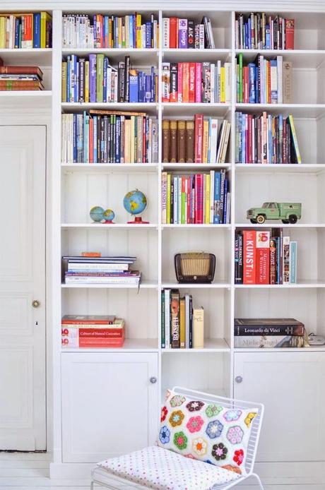 Decoración con estanterías de libros