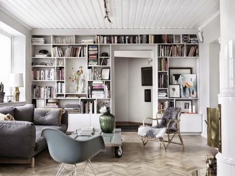 Decoración con estanterías de libros