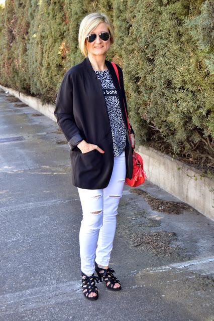 Casual Black and White. Touch Orange.