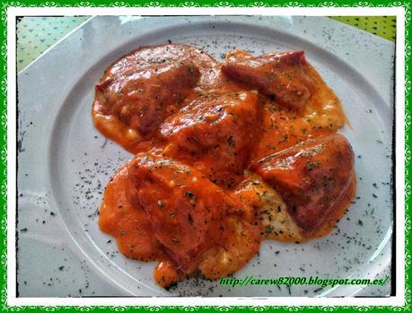 Pimientos rellenos de bacalao