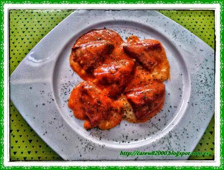 Pimientos rellenos de bacalao