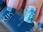 Nail Blue Flower