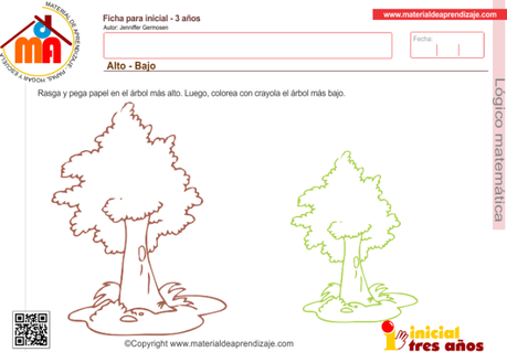 Alto – bajo 3: lógico matemática 3 años Alto – bajo 3: lógico matemática 3 años