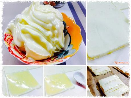 Persianas de hojaldre rellenas de crema de mantequilla Persianas de hojaldre rellenas de crema de mantequilla