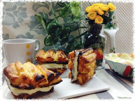 Persianas de hojaldre rellenas de crema de mantequilla Persianas de hojaldre rellenas de crema de mantequilla