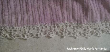 Un jersey vencedor con una puntilla a ganchillo. Un toque shabby chic ( A winner sweatre with ana crochet edge)