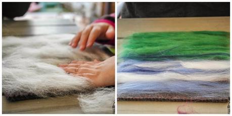 Experimentar el color con lana (DIY con niños) diy tapiz de lana tecnica