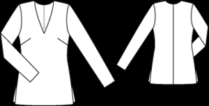 Blusa con escote en pico Blusa con escote en pico