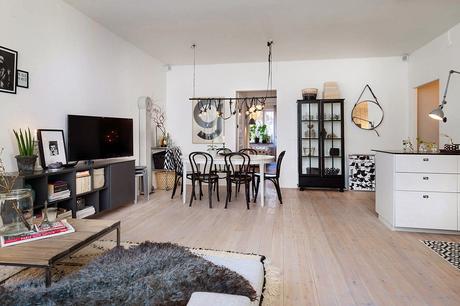 Combinar mobiliario de color negro