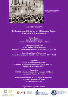 CONVERSATORIO EN EL IRA: Procesión del Señor de los Milagros en Japón. Una mirada transcultural.