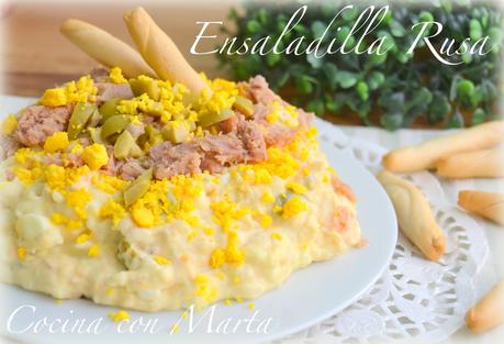 Receta de ensaladilla rusa casera. Fácil, rápida.