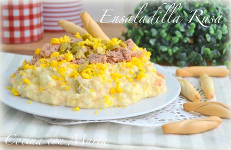 Receta de ensaladilla rusa casera. Fácil, rápida.