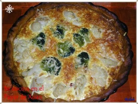 Quiche de coliflor y brocoli