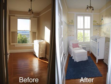 Antes y después de una habitación infantil pequeña