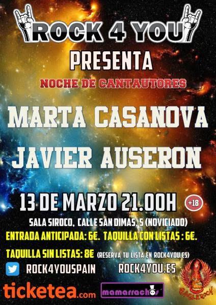 Marta Casanova y Javier Auserón en Siroco