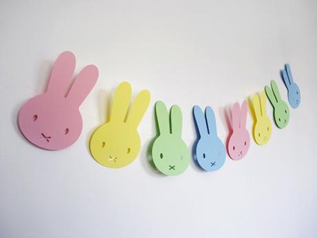 guirnalda conejitos de pascua plantilla