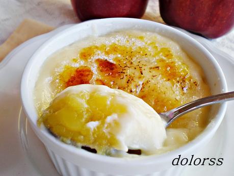 Crema catalana con sorpresa de manzana