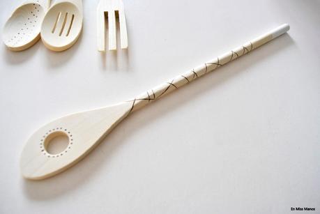 DIY Utensilios de madera con pirograbado