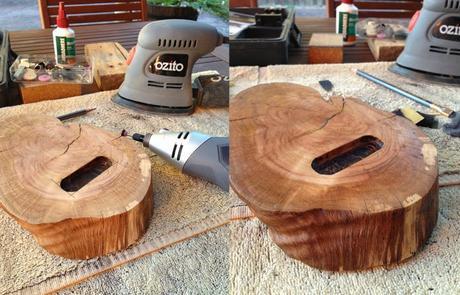 Reciclar - Base para móvil de madera handmade2