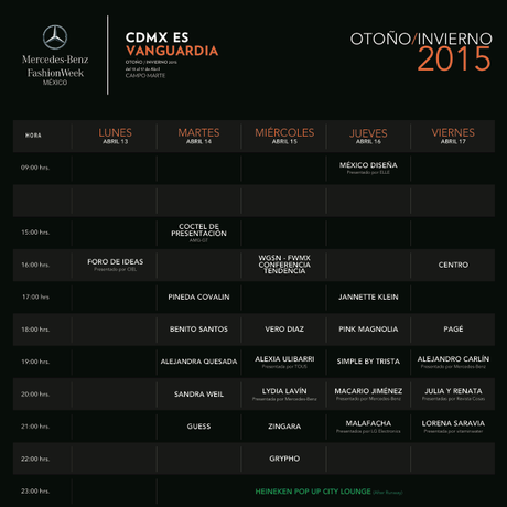 calendario MBFW