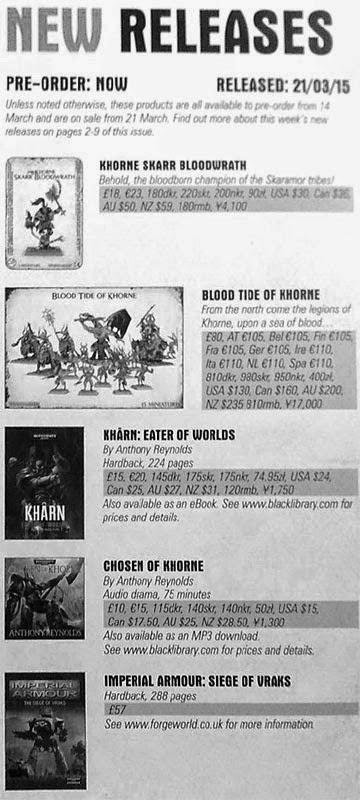 Precios de las novedades de este fin de semana confirmadas