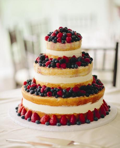 Naked Cake tendencia en Tartas para Bodas