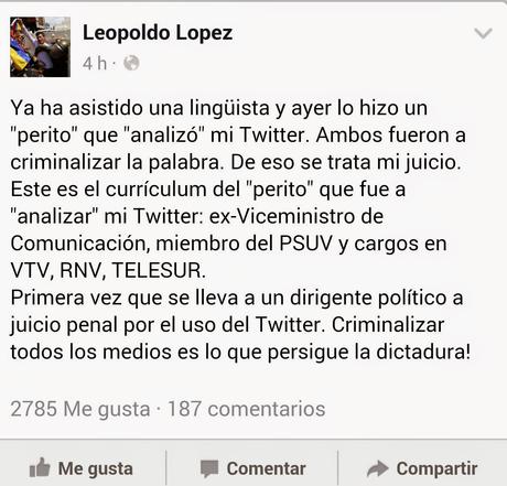 El proceso bolivariano a Leopoldo López